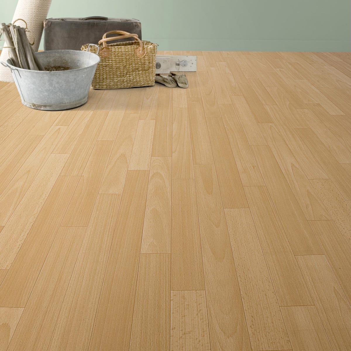 Carrelage imitation parquet orange