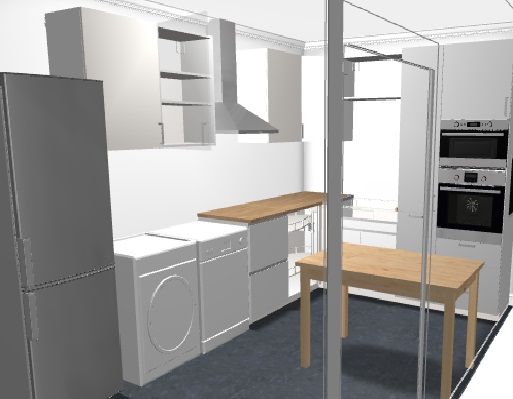 Plan travail cuisine pose