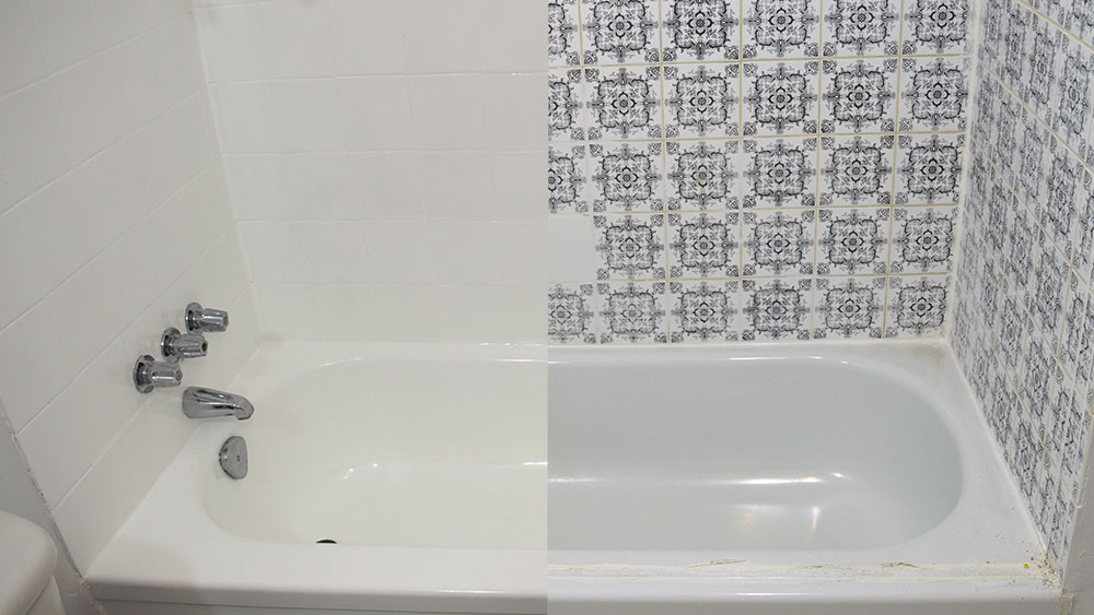 Carrelage avant baignoire