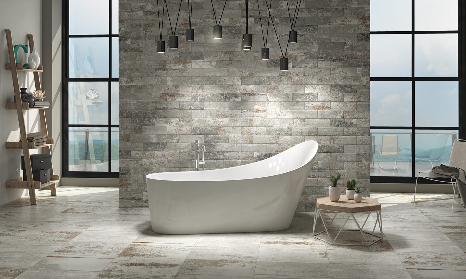 Carrelage gris zen