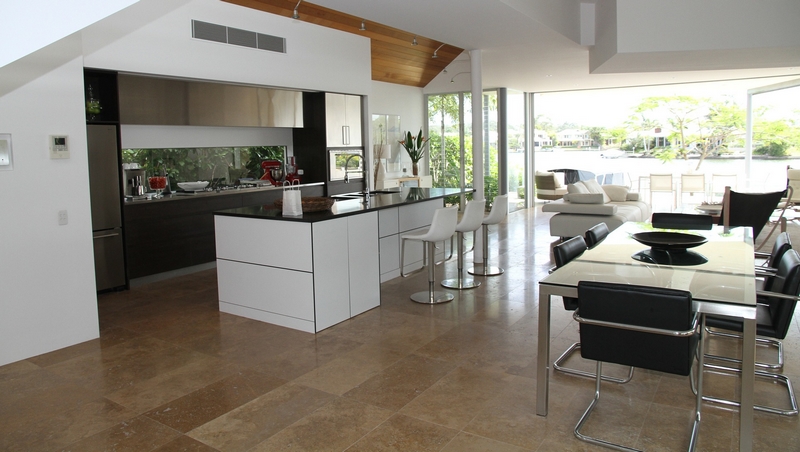 Carrelage sol cuisine et salon