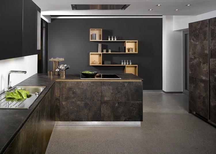Couleur mur cuisine sombre