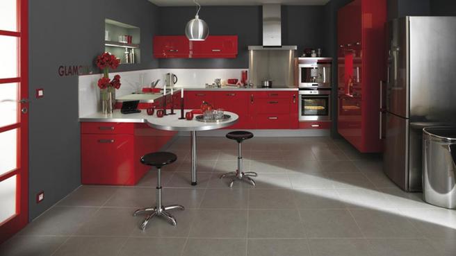 Couleur pour cuisine rouge