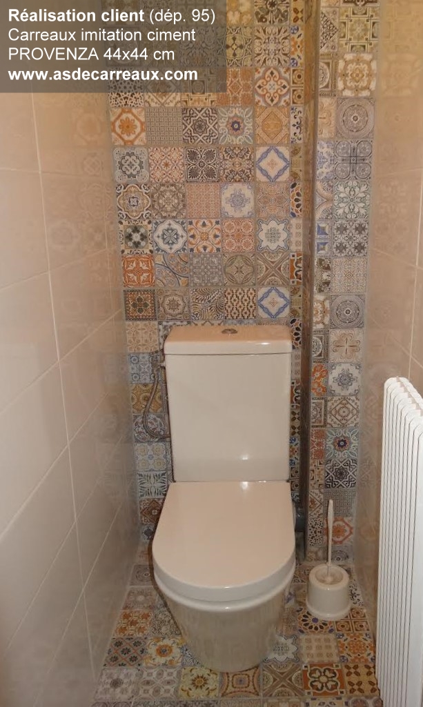 Carrelage carreaux de ciment wc