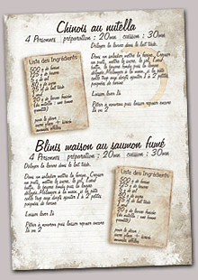 Modèle livre recettes cuisine