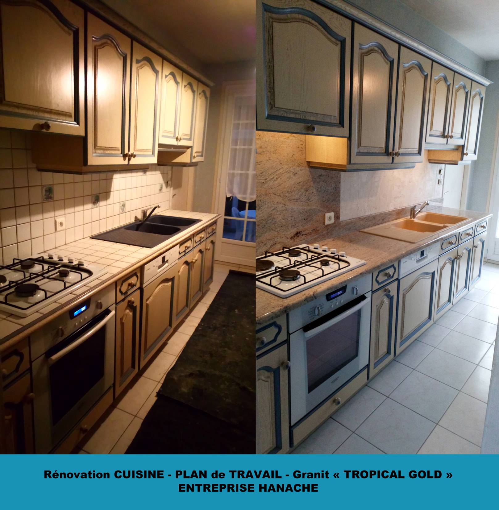 Plan de travail sur mesure renov cuisine