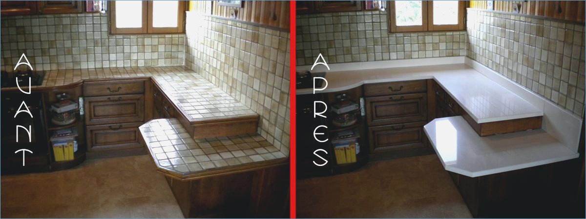 Renover plan de travail cuisine en carrelage