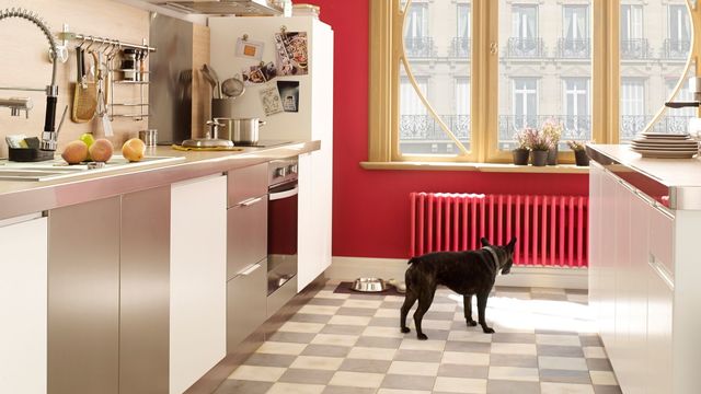Sol pour cuisine sur carrelage