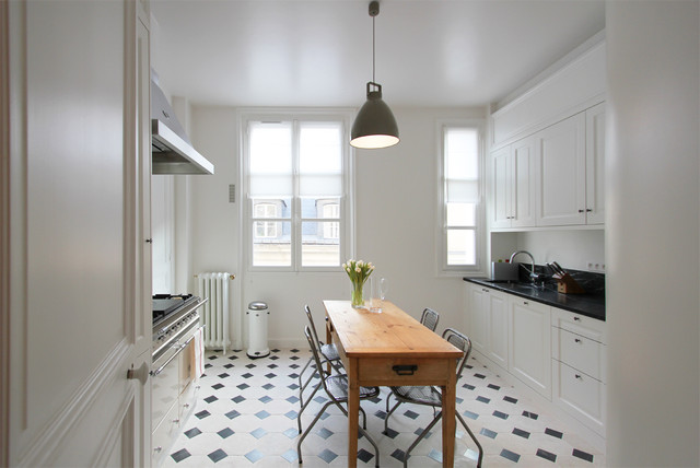 Carrelage sol cuisine retro