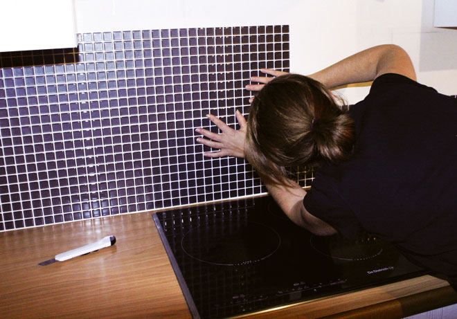 Carrelage adhesif pour credence cuisine
