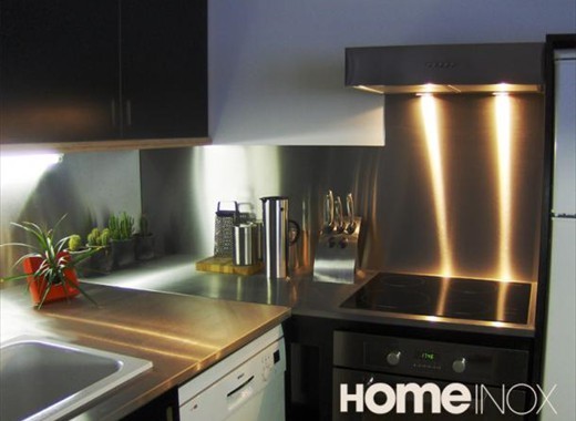 Revetement inox plan de travail cuisine