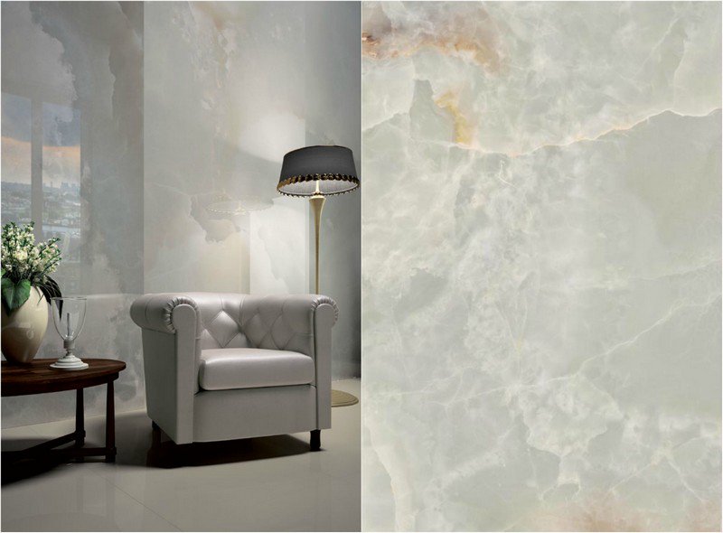 Carrelage onyx blanc