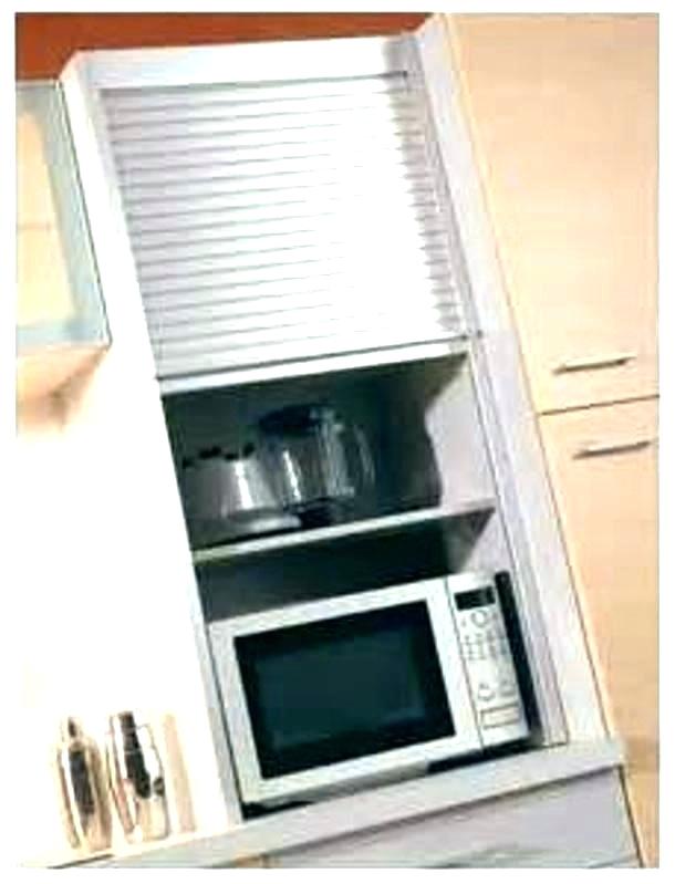 Meuble haut de cuisine avec rideau coulissant