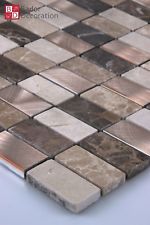 Carrelage mosaique brun