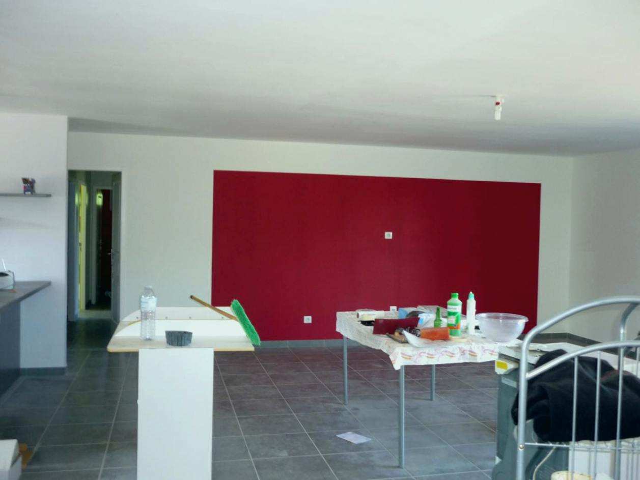 Deco cuisine gris et framboise