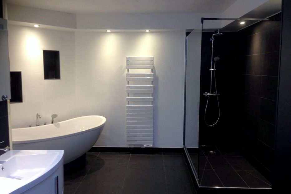 Carrelage ardoise sol salle de bain