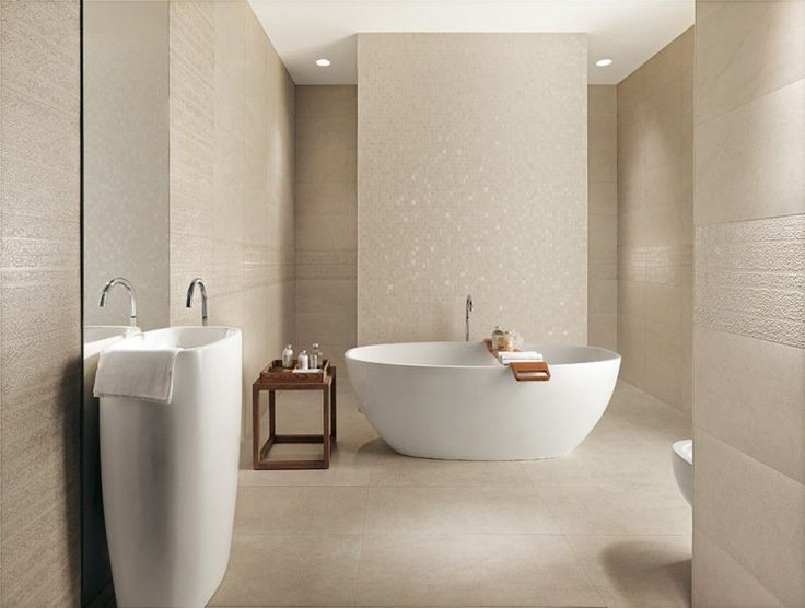Carrelage beige pour salle de bain