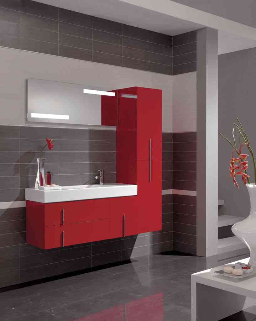 Carrelage gris rouge