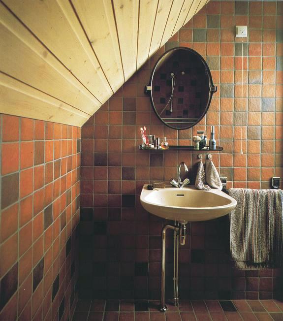 Carrelage salle de bain terre cuite