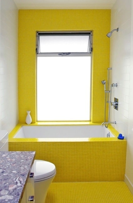 Carrelage mosaique jaune