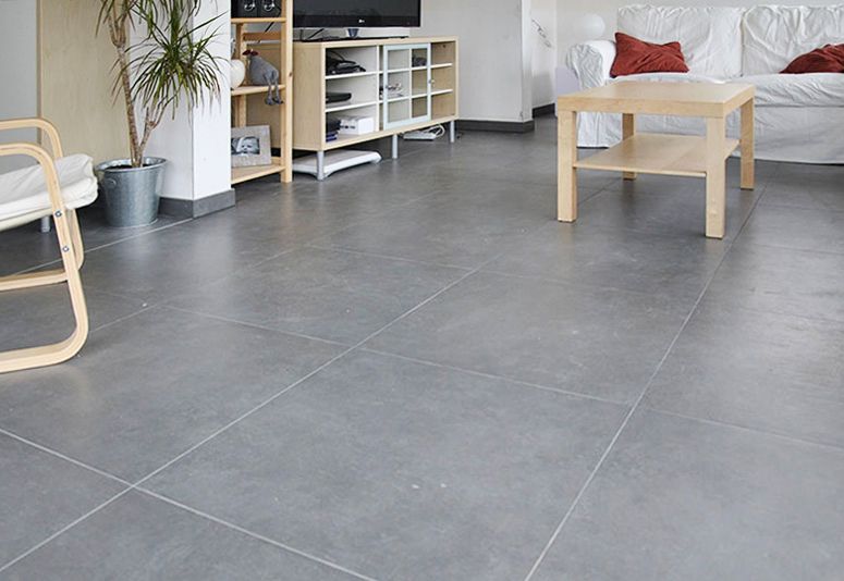 Carrelage gris dans sejour