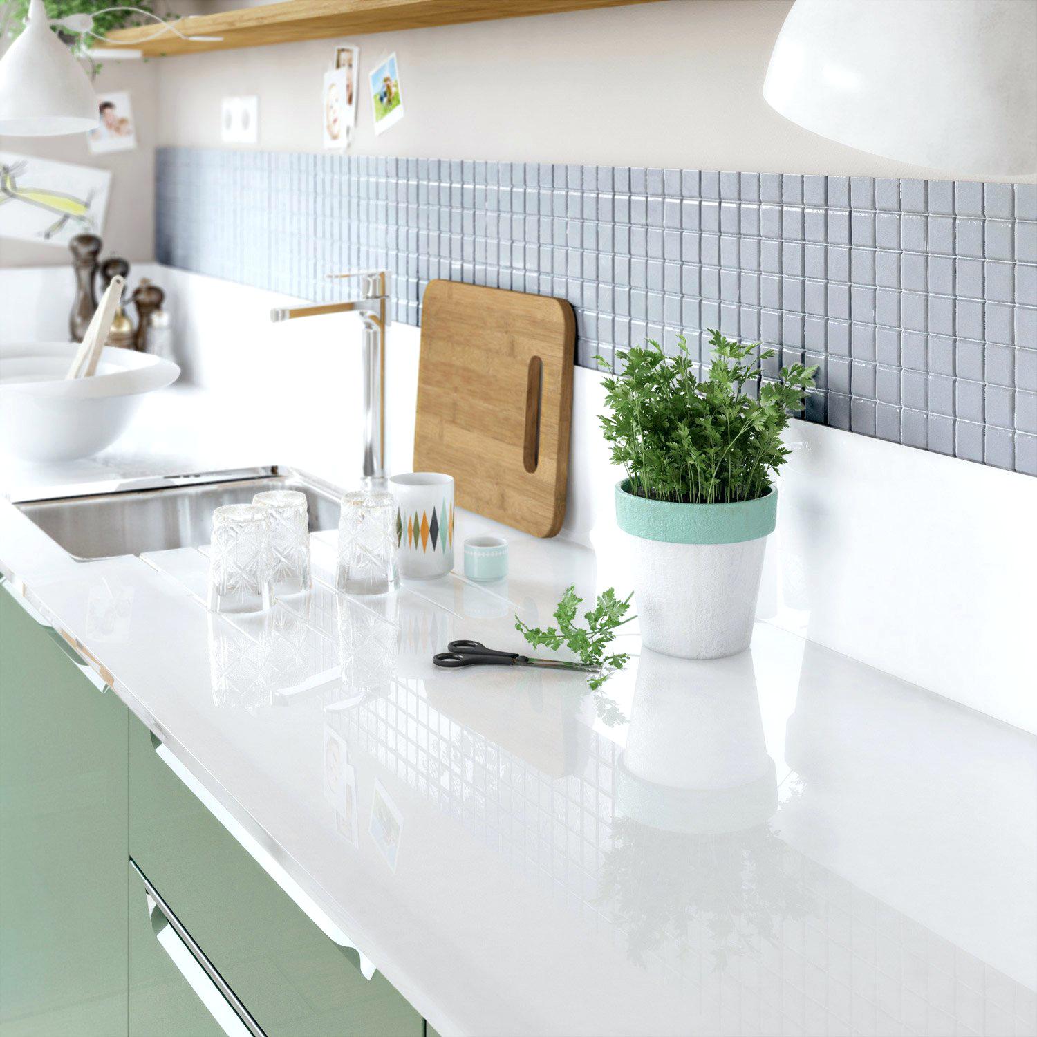 Plan de travail en verre cuisine ikea