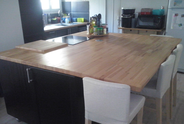 Plan de travail cuisine ilot