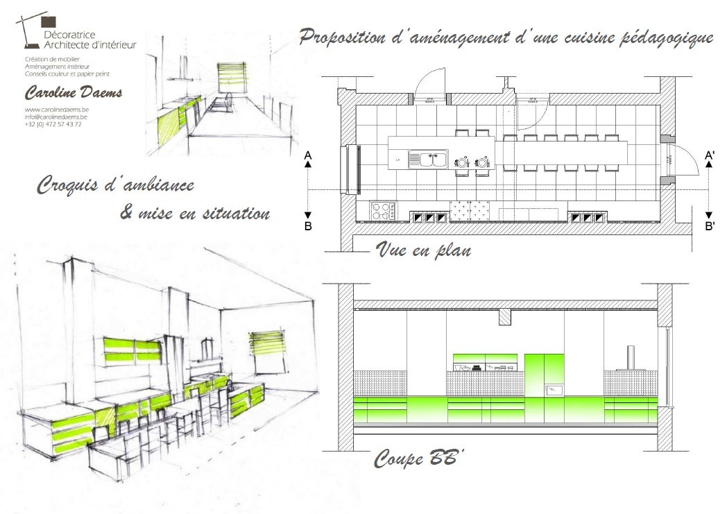 Plan d'aménagement d'une cuisine