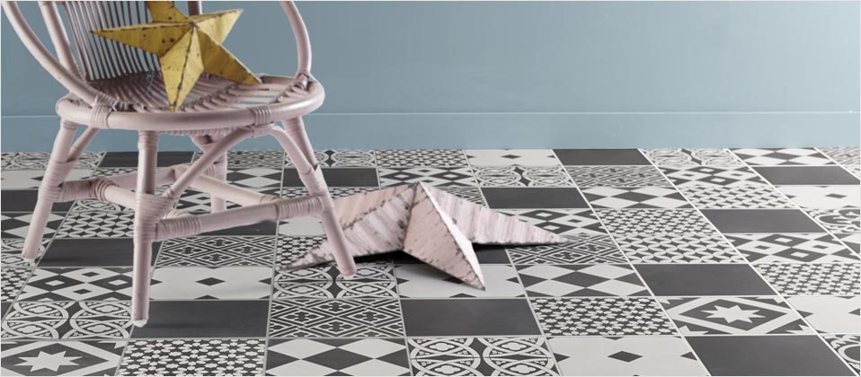 Carrelage artens noir et blanc leroy merlin