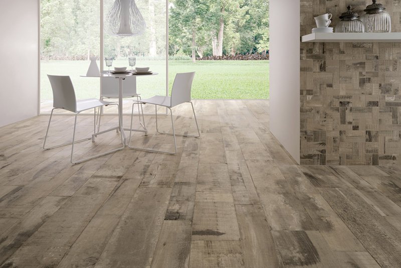 Carrelage effet bois vieilli