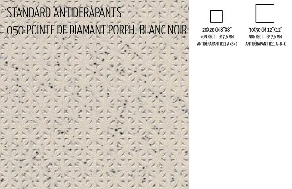 Carrelage antidérapant grain de riz