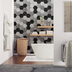 Carrelage hexagonal adhesif