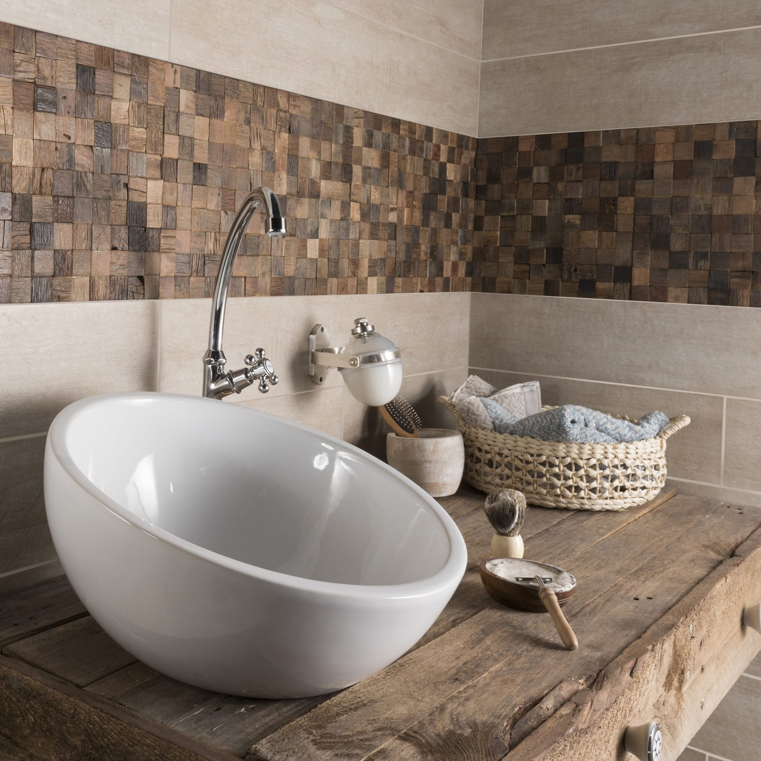 Carrelage mosaique damier