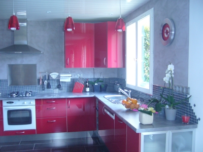 Decoration cuisine rouge et noir