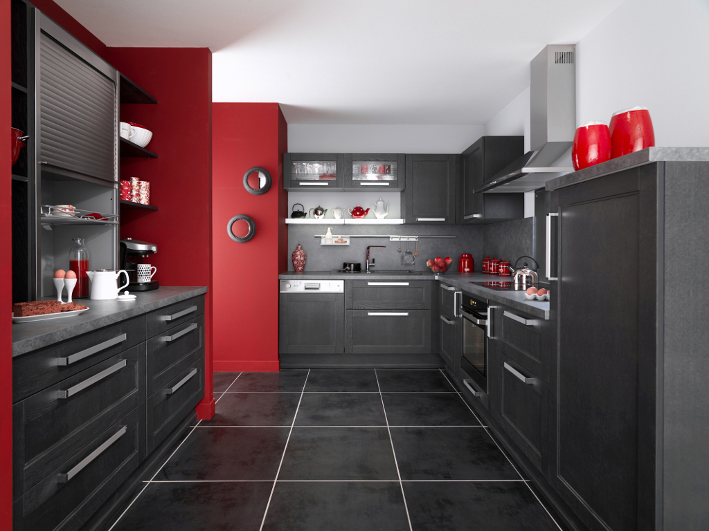 Deco cuisine noir blanc gris