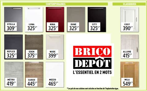 Meuble haut cuisine vitrée brico depot