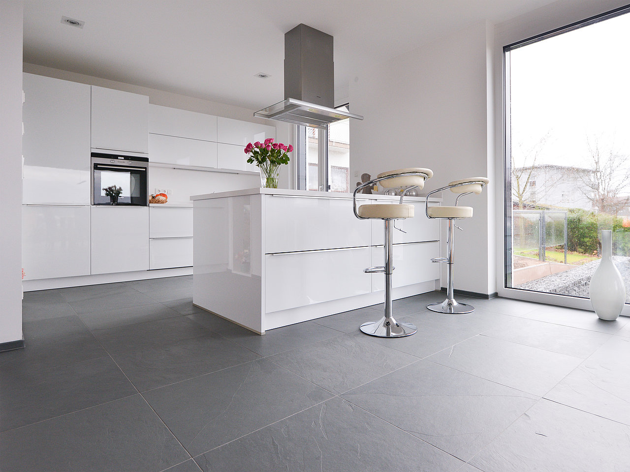 Carrelage gris cuisine
