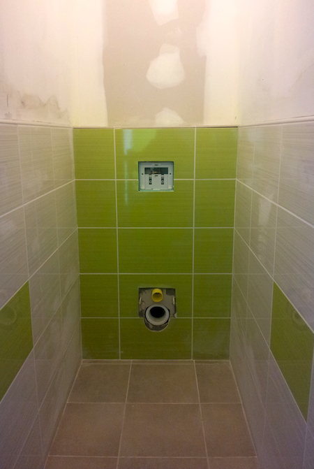 Carrelage wc chocolat