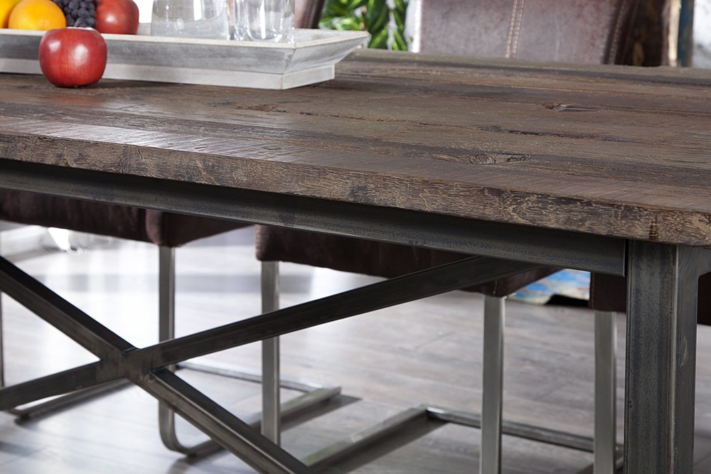 Table de cuisine bois et fer