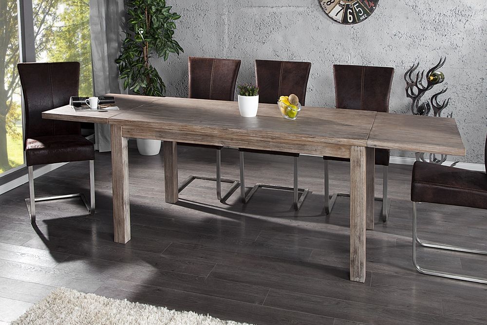 Table de cuisine ronde en bois massif