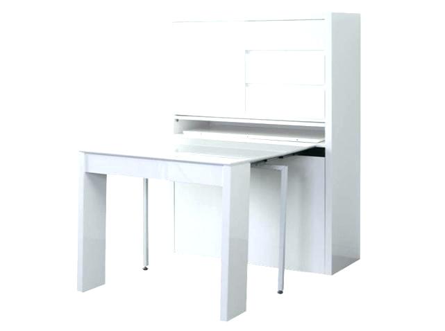 Table bar avec rangements latéraux blanc
