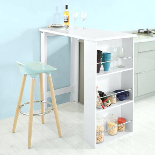 Table bar avec rangement intégré