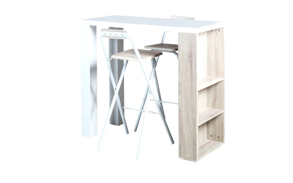 Table bar avec rangement pas cher