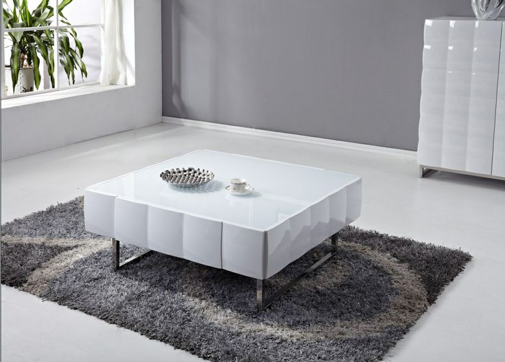 Table basse ronde capitonnée