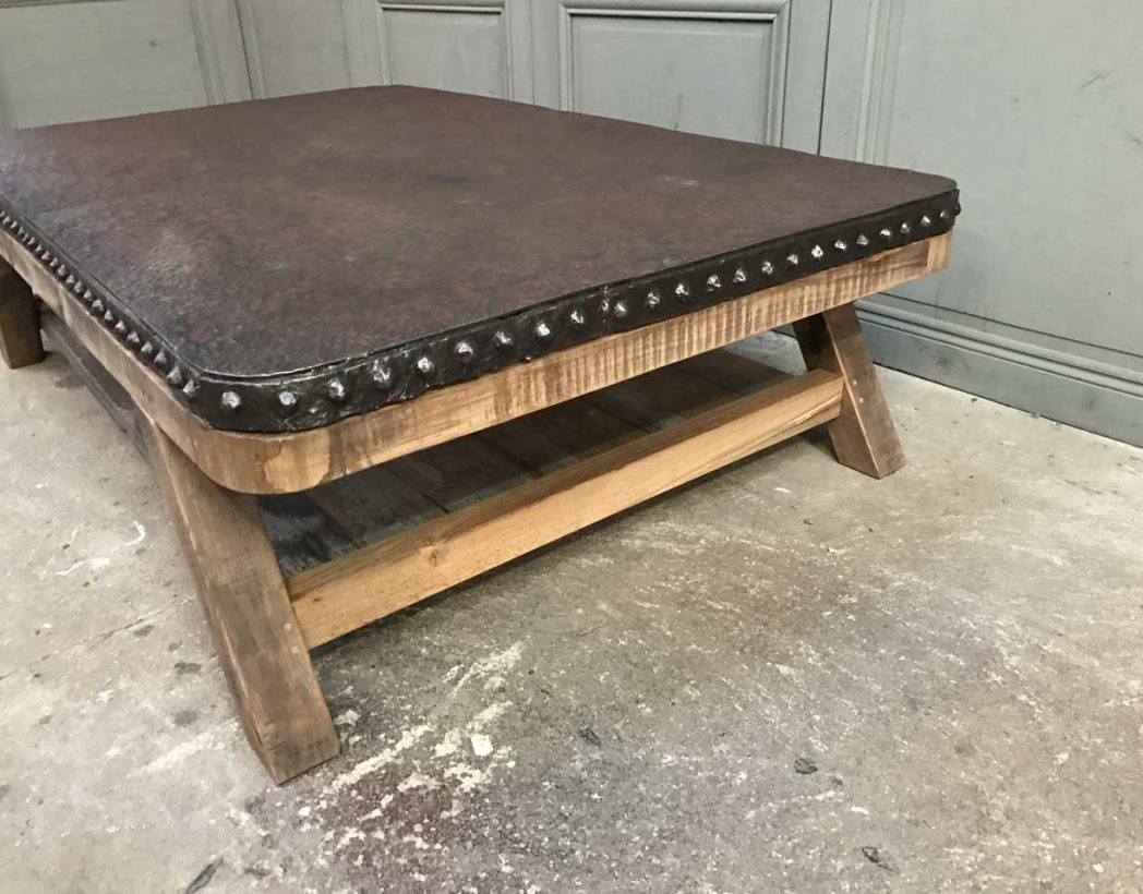 Table basse cuve industrielle
