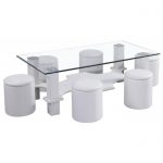 Table basse en verre avec ange