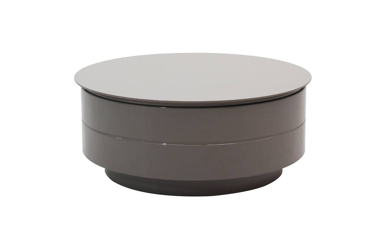 Table basse ronde avec plateau relevable