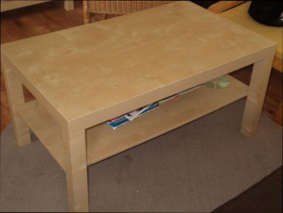 Table basse ikea bouleau