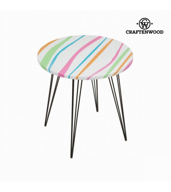 Table basse ronde colorée
