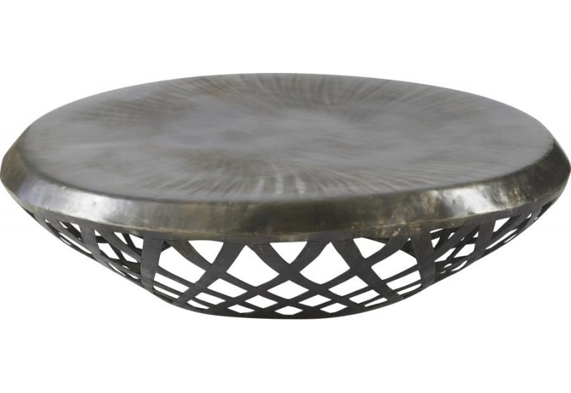 Table basse ronde alu